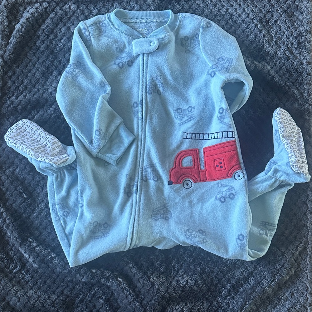 Blue Fire Truck Kids One Piece